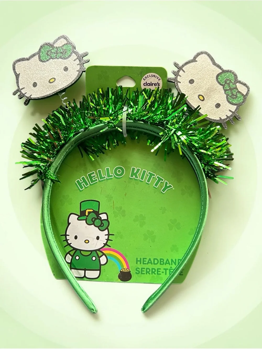 4/$20 Hello Kitty Green Tinsel Headband - Picture 5 of 5